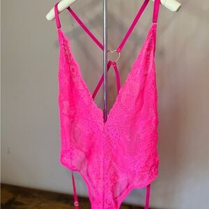 Hot Pink Lace Teddy